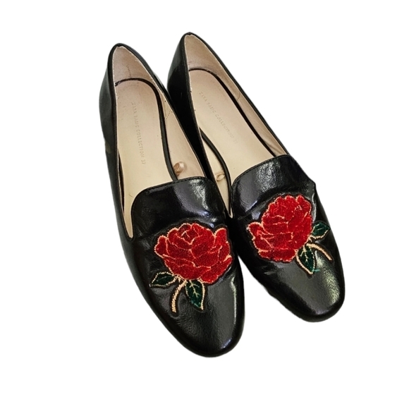 Zara Basic Collection Black Rose Loafers - Picture 3 of 9